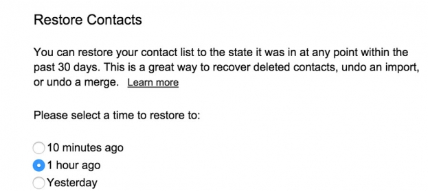 بازیابی لیست مخاطبین حذف شده در Gmail